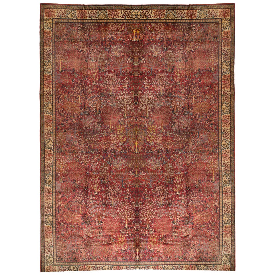 Antique Oversize 19th Century Indian Carpet For Sale