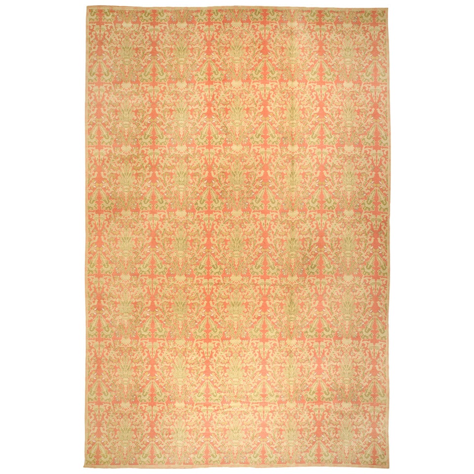 Antique Oversize Spanish Cuenca Carpet For Sale
