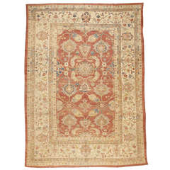 Exceptional Antique 19th Century Persian Sultanabad Carpet