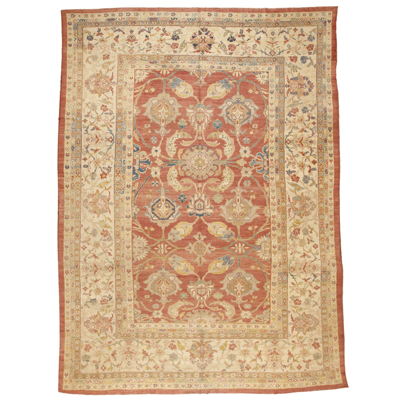 Exceptional Antique 19th Century Persian Sultanabad Carpet For Sale