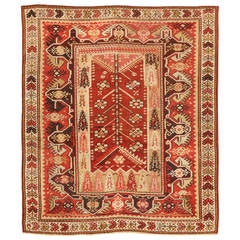 Antique 19th Century Turkish Melas Rug