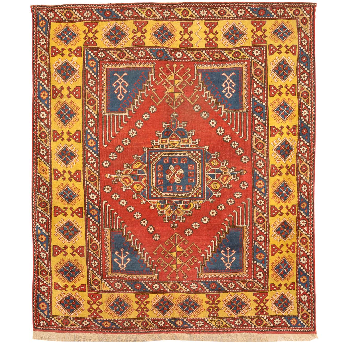 Antique 19th Century Turkish Bergama Rug For Sale at 1stDibs