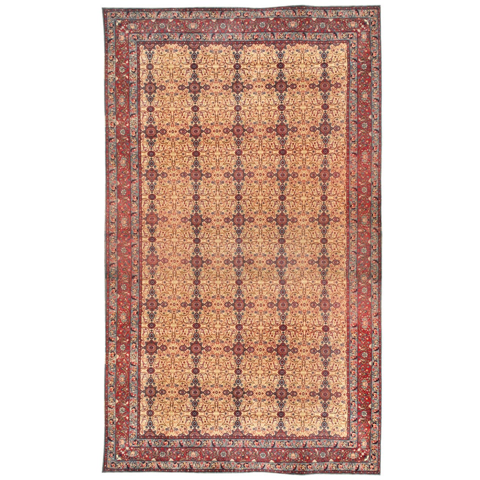 Antique 19th Century Indian Carpet For Sale
