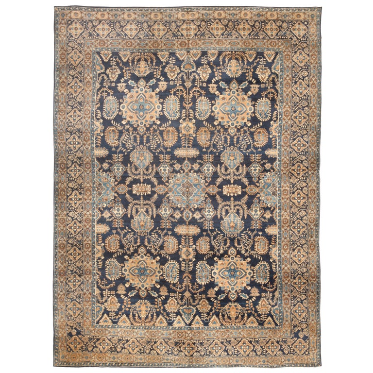 Antique Lavar Kerman Carpet For Sale