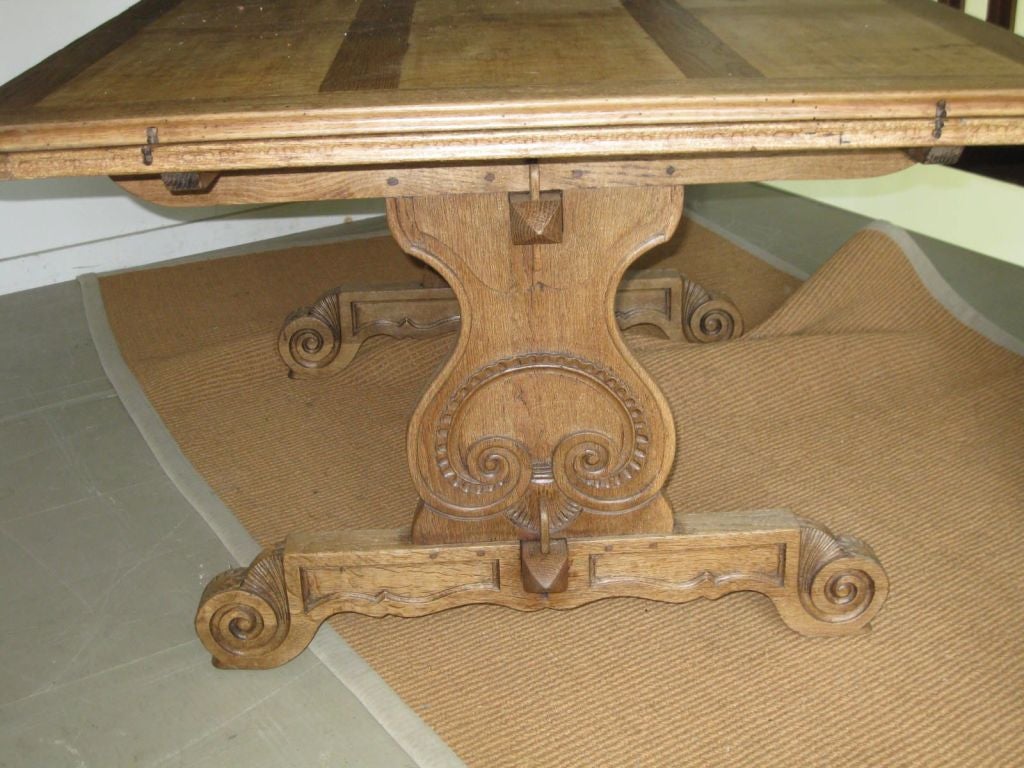 1920's French Bleached Dining Table For Sale 1