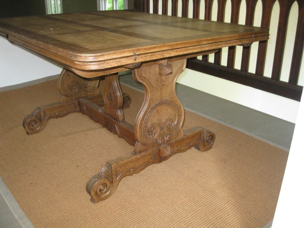1920's French Bleached Dining Table For Sale 2