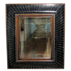 1980's French Wide Frame Mirror