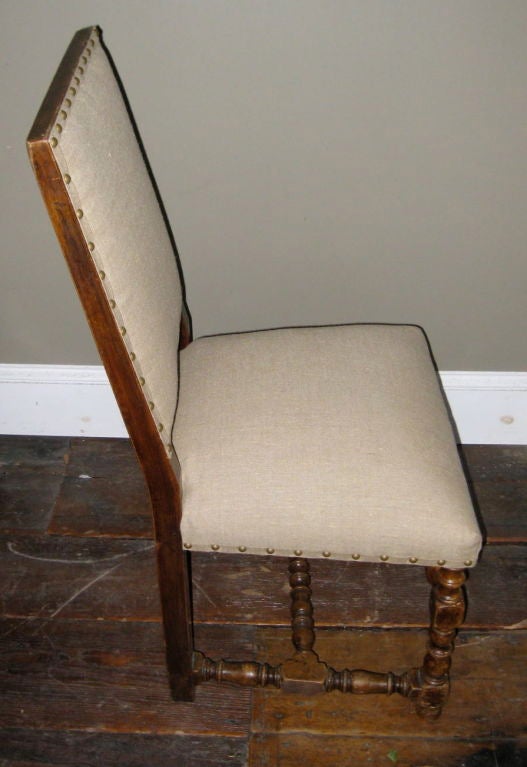Upholstery Set of Six French 1920's Os d' Mouton Dining Chairs For Sale