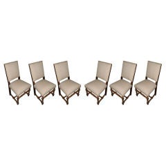 Set of Six French 1920's Os d' Mouton Dining Chairs