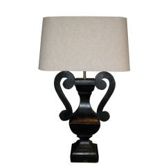 1980
s Ebony Finial Lamp