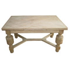 1920's  Expandable Bleached Flemish Dining Table