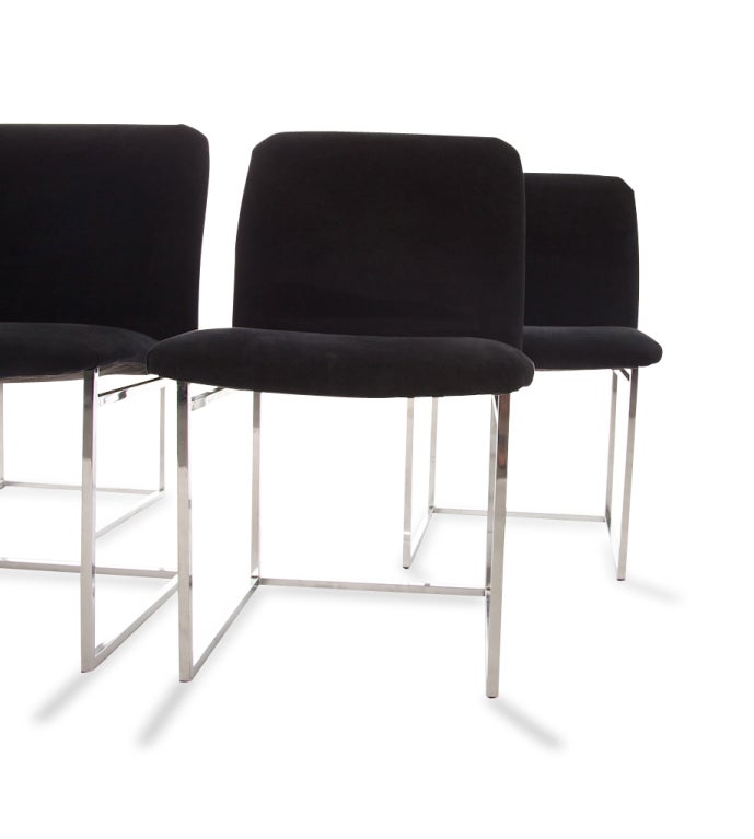 Set of Four Dining Chairs, Milo Baughman 1