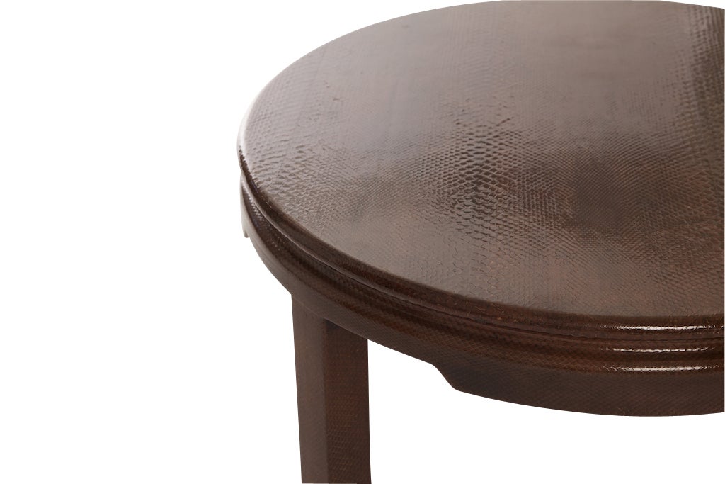 American Karl Springer Snakeskin Round Table