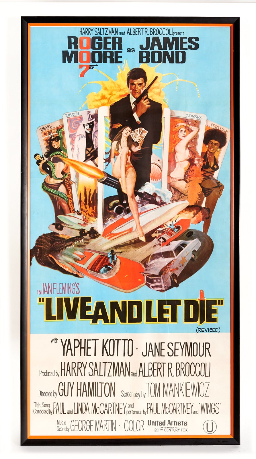 You are viewing a beautiful, vivid and original movie poster from the iconic 1973 James Bond film,  