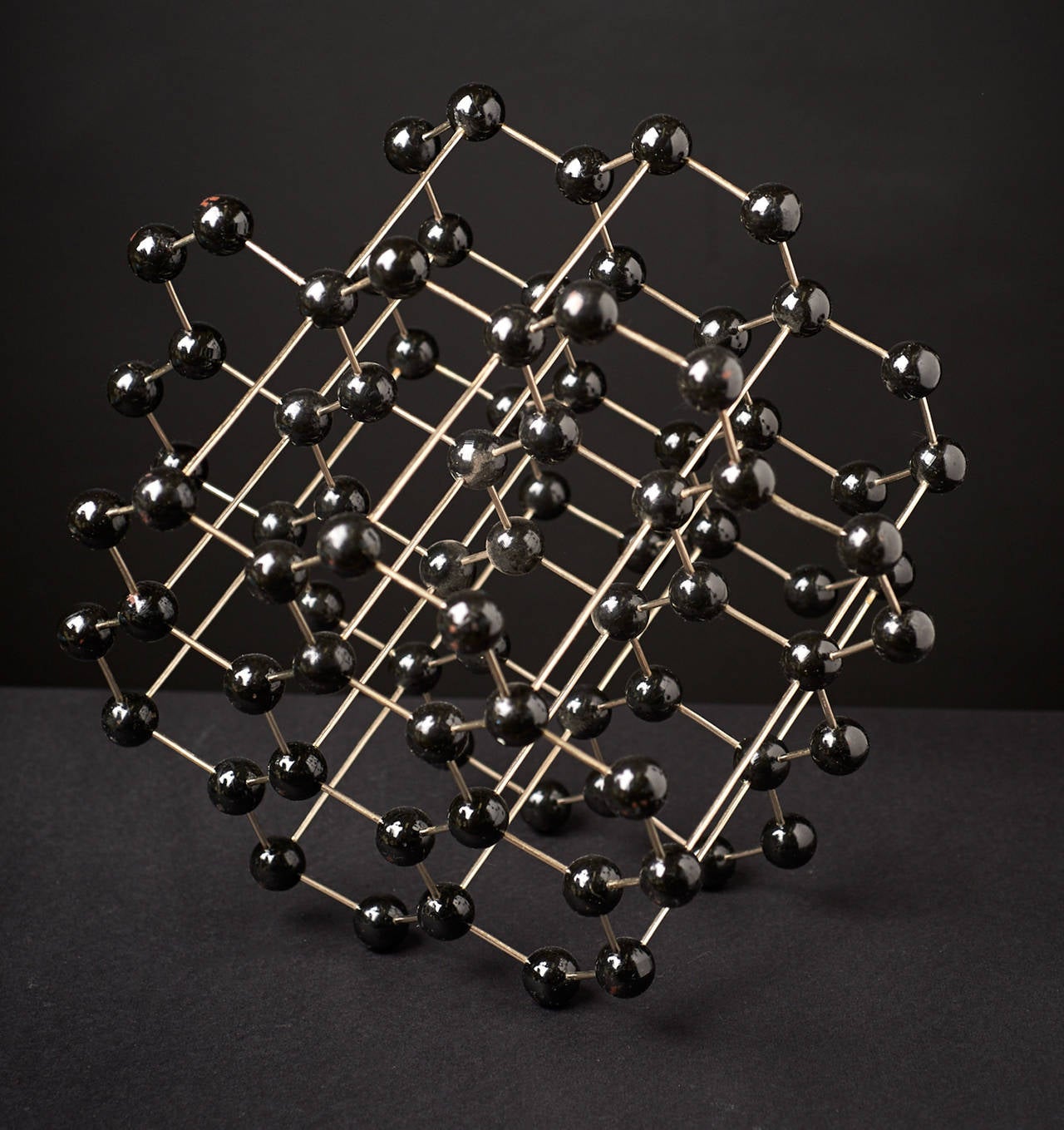Metal 1950s Molecular Model from Prague, Czech