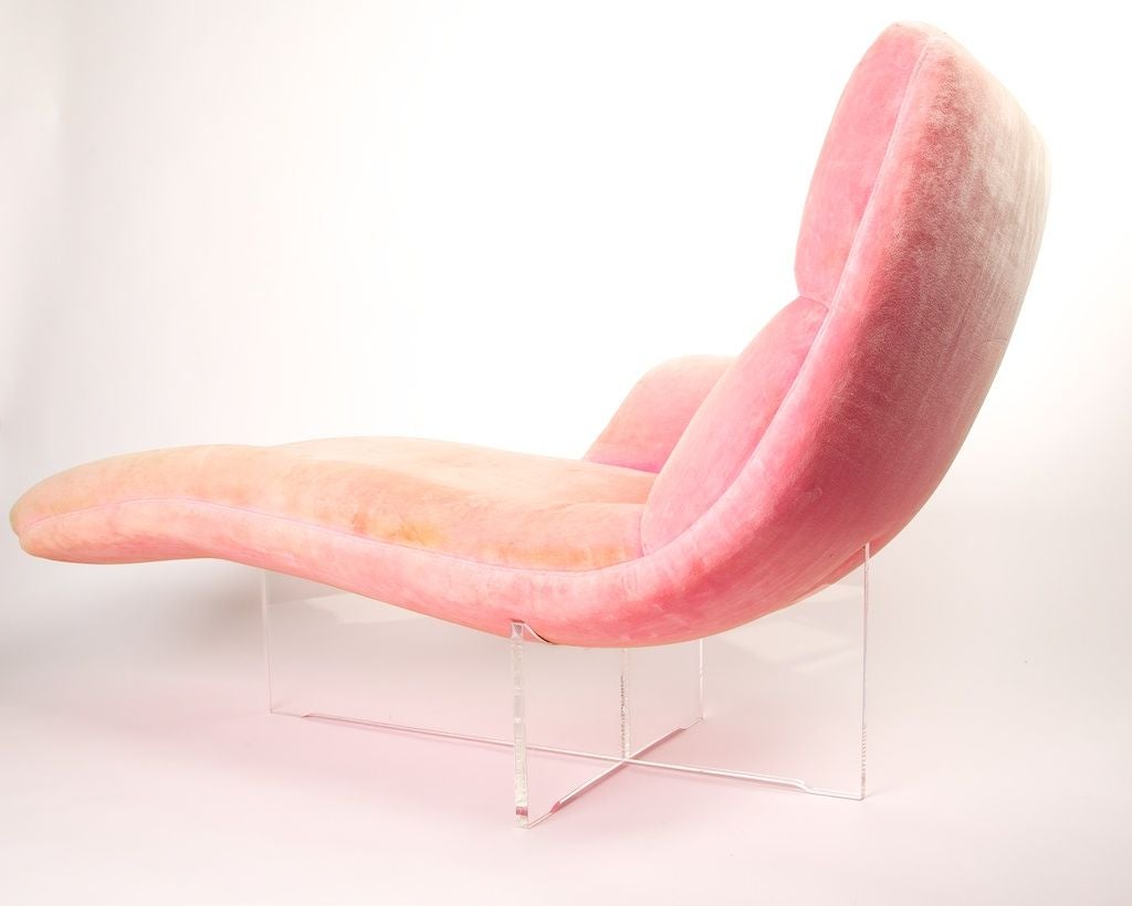 Late 20th Century Erica chaise lounge by Vladimir Kagan