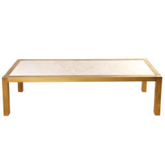 Brass and Marble Coffee Table from Portugal
