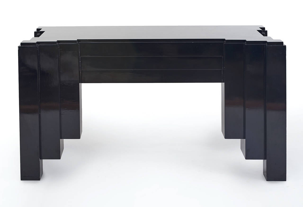 Mid-Century moderno Tavolo da ingresso o console ispirato al grattacielo di Paul Frankl del 1930 in vendita