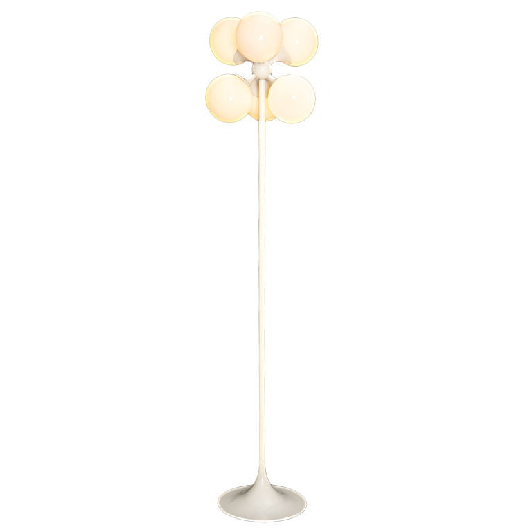 1967 Lightolier Lamp Company Standing 6-Globe Floor Lamp