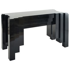 Retro 1930s Paul Frankl Inspired Skyscraper Console or Entry Table