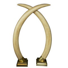 Set of Tall Resin Elephant Tusks