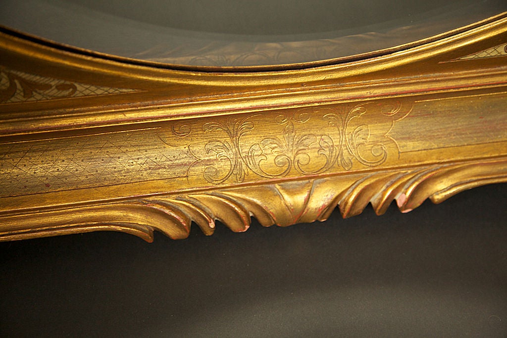 Early 1960s Decorative Gold-Leaf Wall Mirror 2