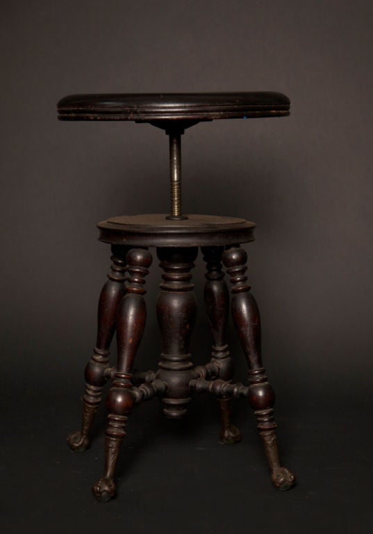 ball and claw piano stool