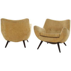 Low and Comfortable Late 1950's Gilbert Rohde Style Chairs