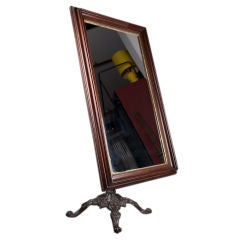 Cheval Dressing Mirror on Cast Iron Base