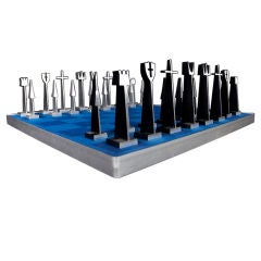 Austin Creations Metal Chess Set, with Storage or Display Case