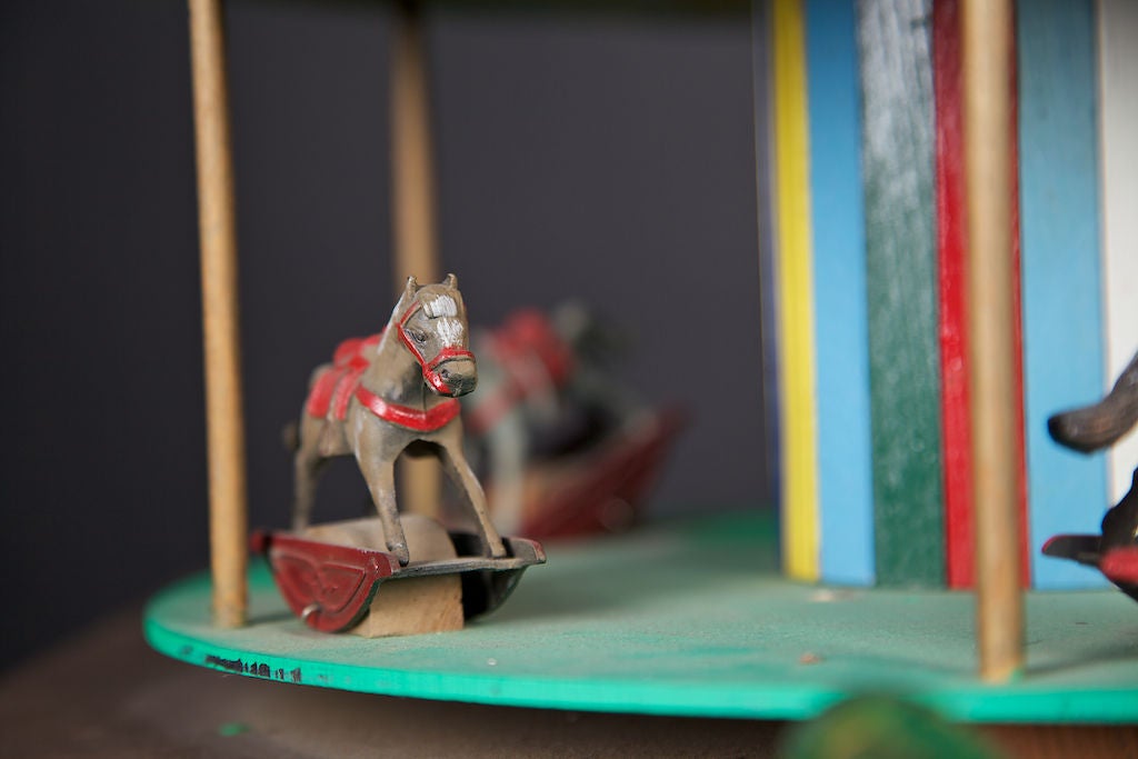 American Toy Wooden Carousel, circa 1930's