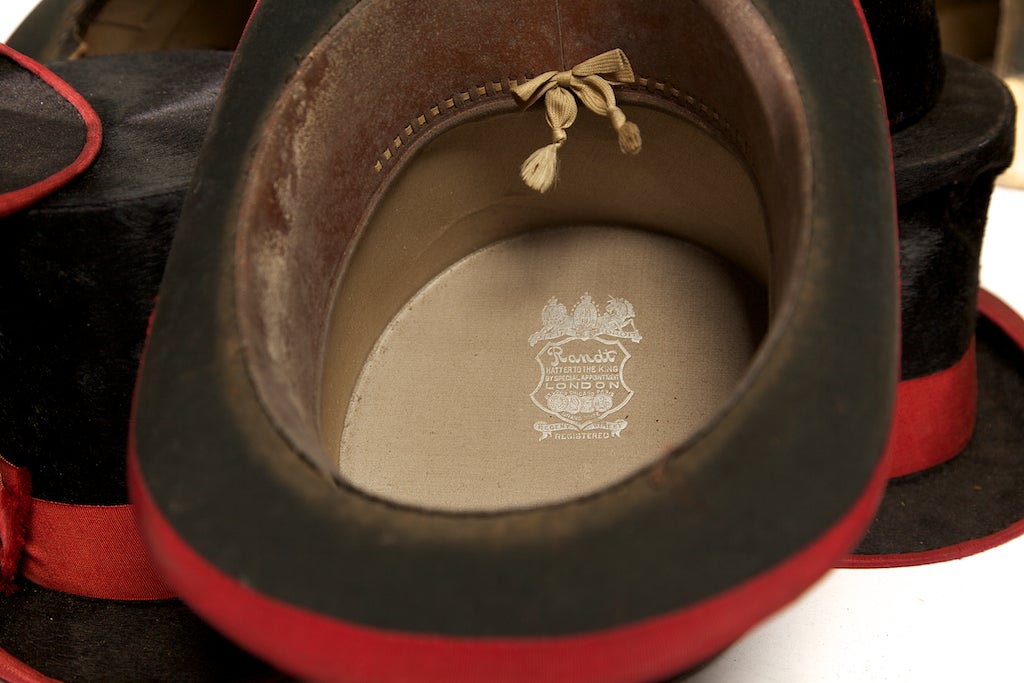Leather Set of Hats w Hatboxes from King's Hatter Company, Randt, London