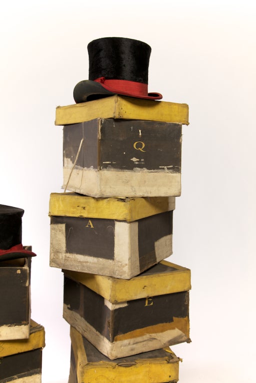 Set of Hats w Hatboxes from King's Hatter Company, Randt, London 2