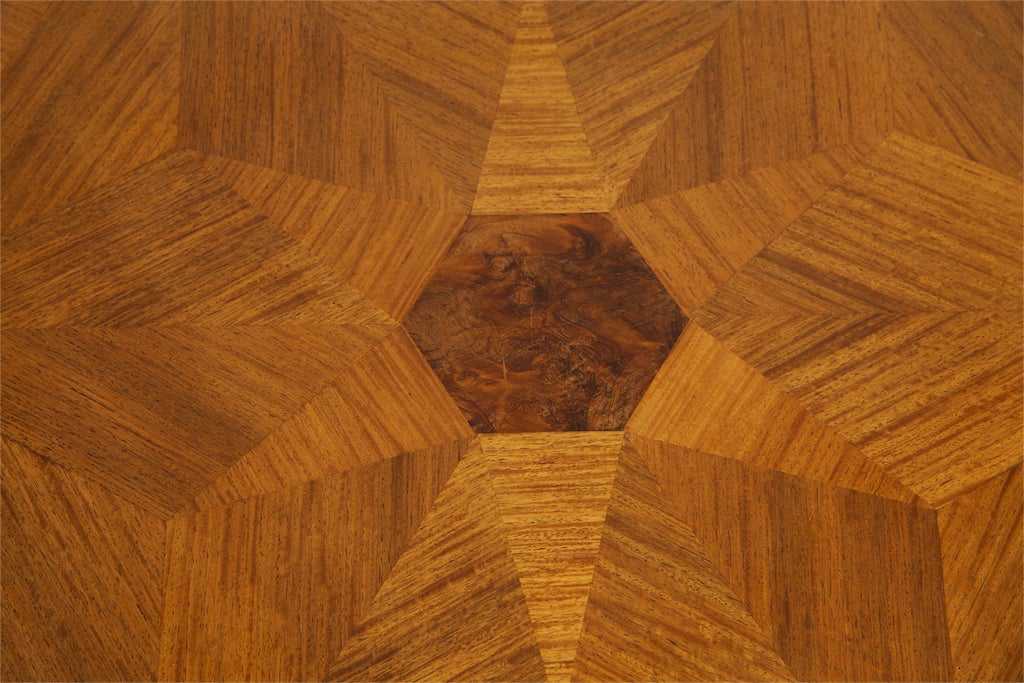 Pair of 1940s Swedish Side Tables with Inlaid Rosewood Parquet Top 1