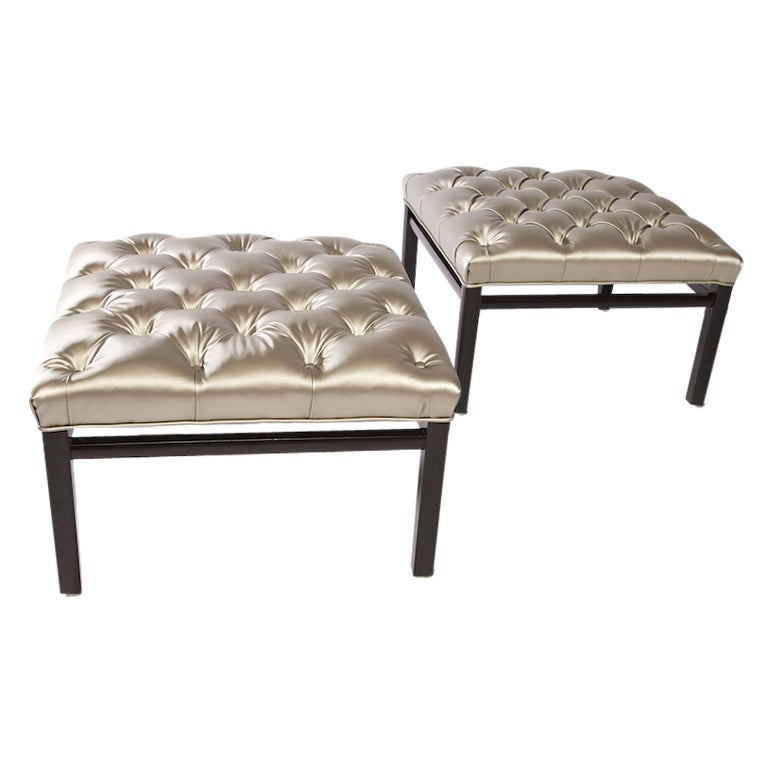 Pair of Ottoman Stools in the Style of Harvey Probber