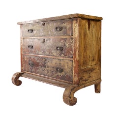 19th Century Painted 3-drawer Dresser