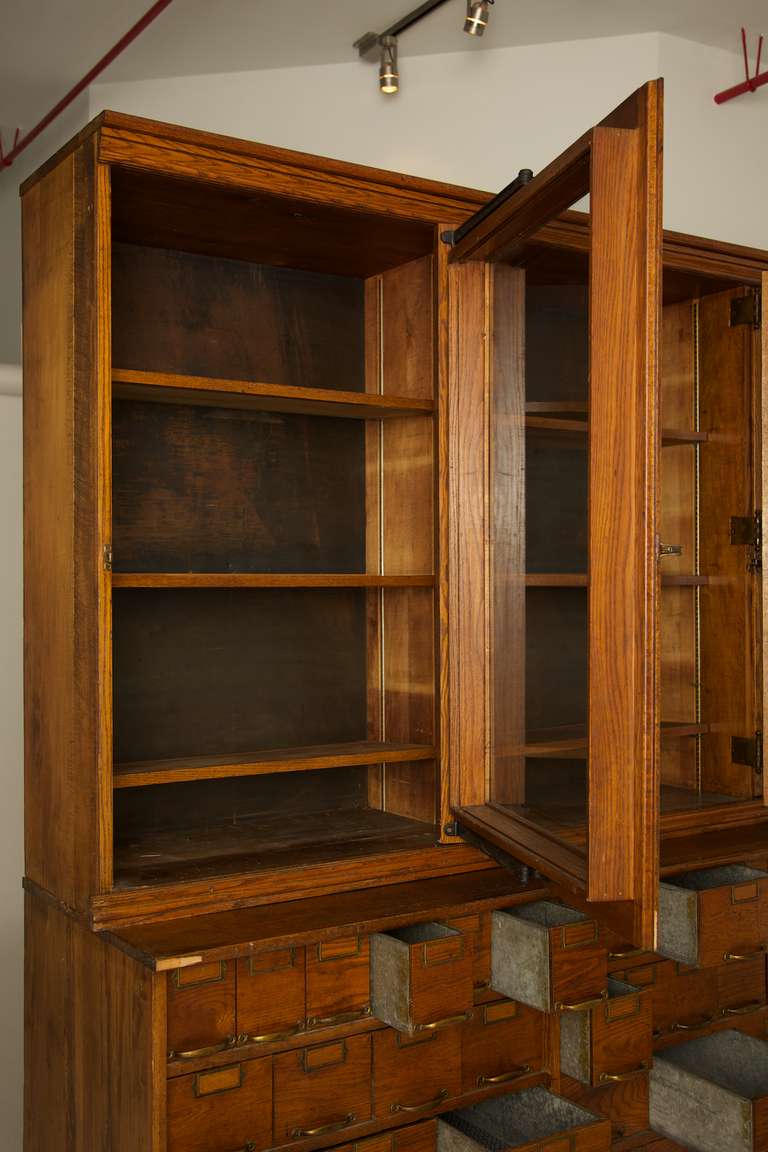 American Magnificent Apothecary/Hardware Cabinet, circa 1907-1910