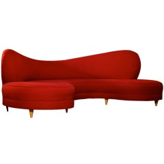 Mid-to-late 50's Vladimir Kagan "Serpentine Sofa"