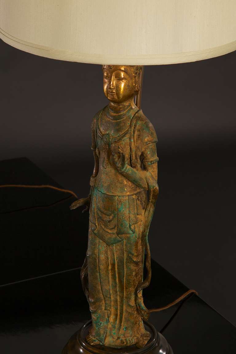 American Buddha Lamps in the Style of James Mont For Sale