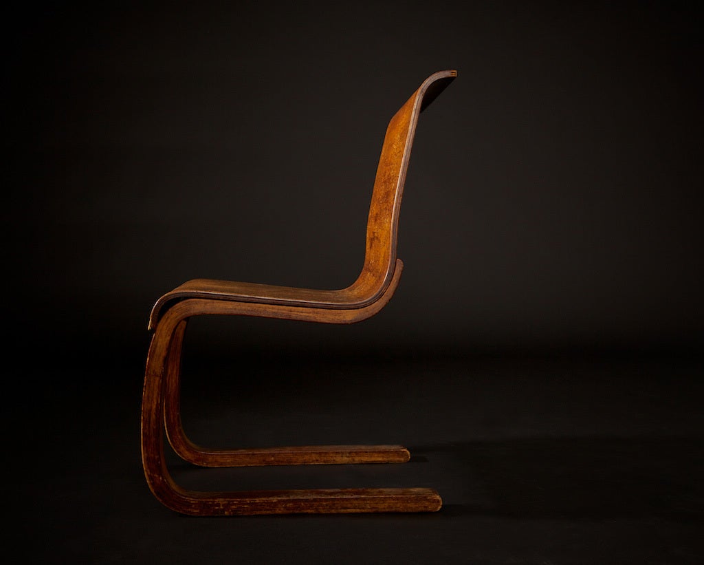 Wood Alvar Aalto Chairs, No. 21, Set of Three