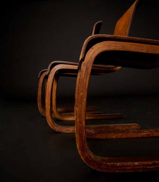 Alvar Aalto Chairs, No. 21, Set of Three 2