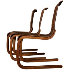 Alvar Aalto Chairs, No. 21, Set of Three