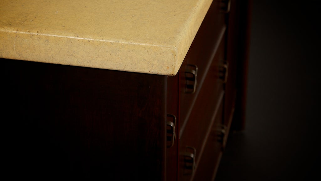 Paul Frankl Sideboard/Credenza with Cork Top In Excellent Condition In New Rochelle, NY