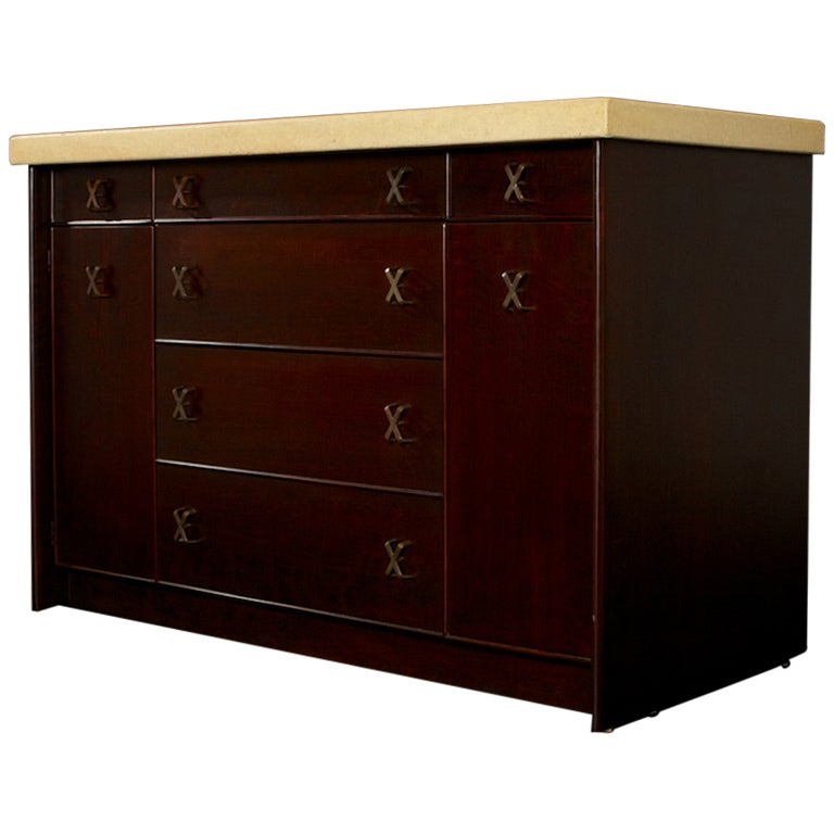 Paul Frankl Sideboard/Credenza with Cork Top
