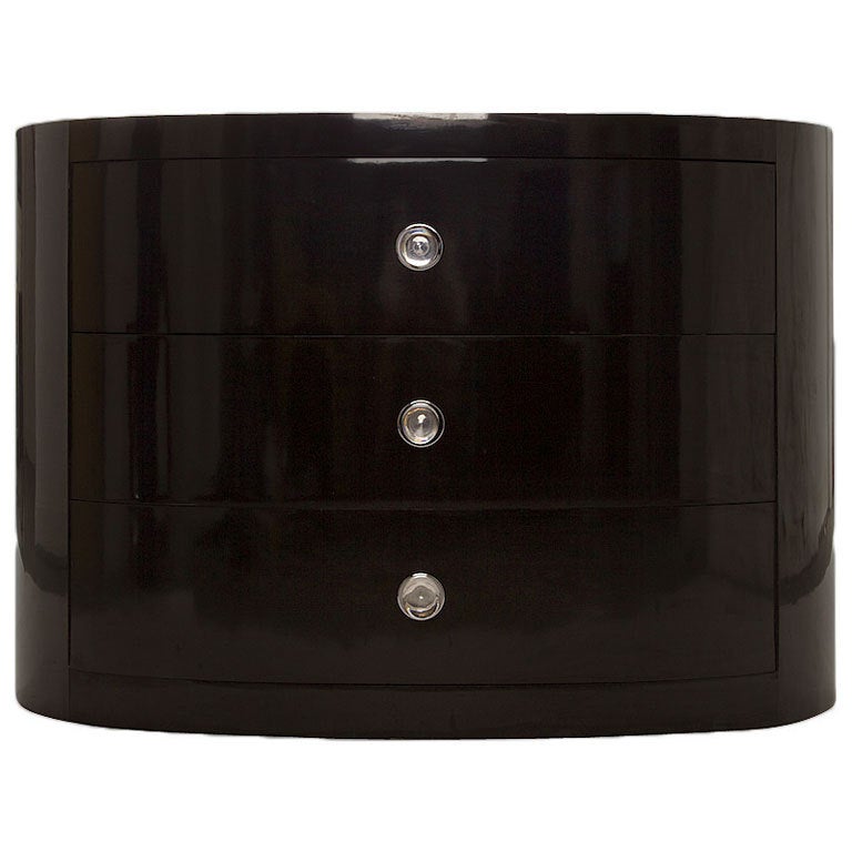 Modernist 1950 Black Laminate Dresser