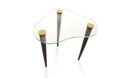 Vintage 1950s Kidney-Shaped Occasional Table in the Style of Gilbert Rohde