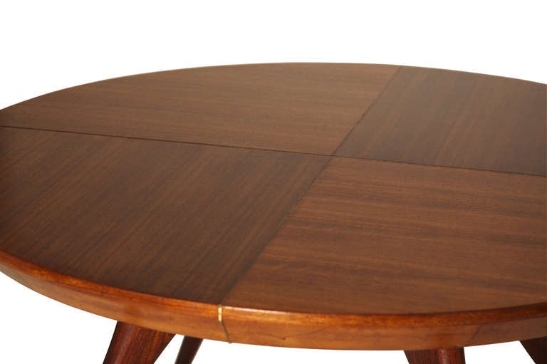 American Rare Vladimir Kagan Dining Table with Two Leaves