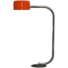 1960s Signed Robert Sonneman Orange Floor Lamp