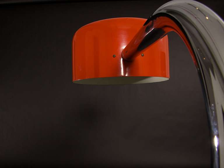 Mid-20th Century 1960s Signed Robert Sonneman Orange Floor Lamp