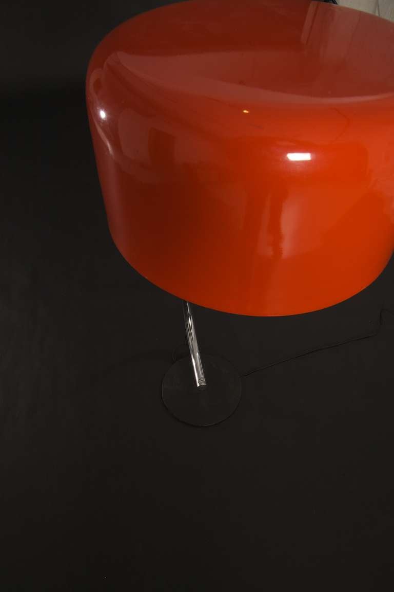 1960s Signed Robert Sonneman Orange Floor Lamp 1